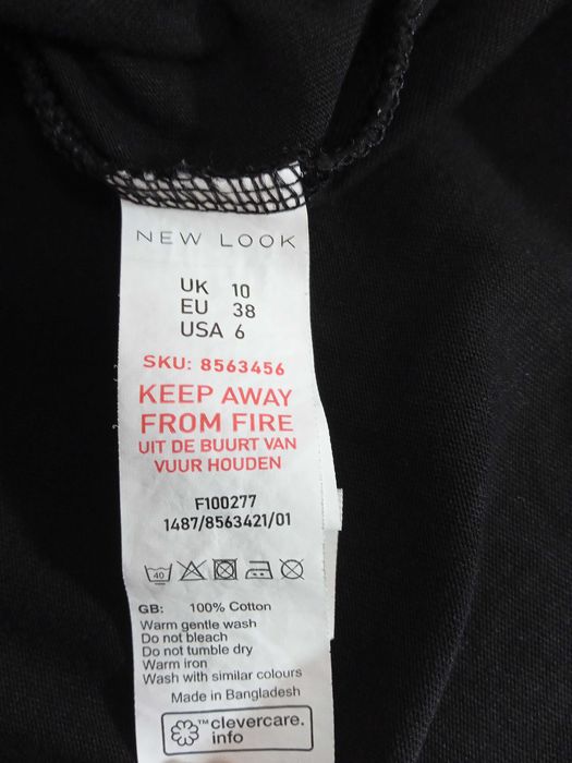 Чорна трикотажна сукня міді NEW LOOK Бавовна Розмір M - L