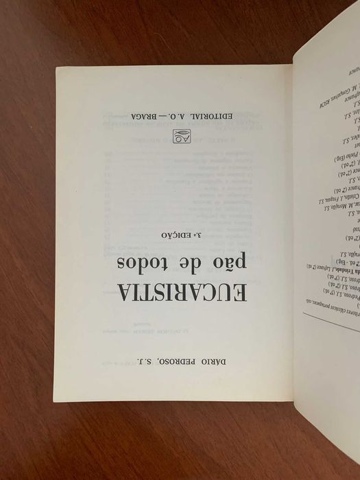 Eucaristia Pão de Todos - Dário Pedroso, S. J.