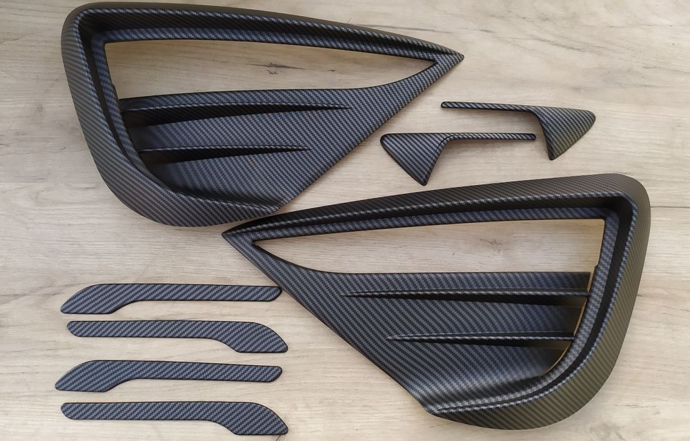 Комплект накладок Тесла модель 3, Y карбон матові тюнінг