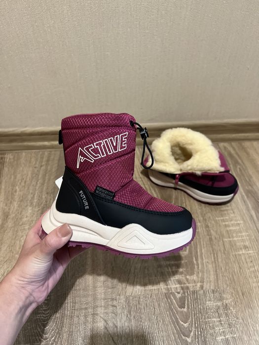 Зимові чоботи сапожки черевики на дівчинку рожеві 27 28 29 30 31 32