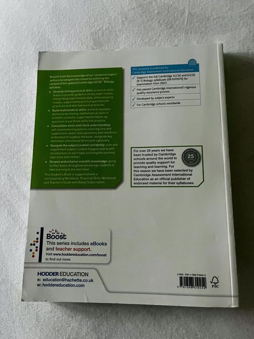 biology for IGCSE Cambridge with workbook