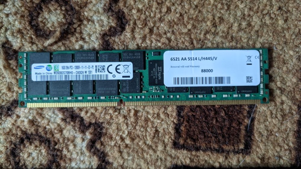 Продам планки оперативной памяти Ddr-3 для серверов,1х-16 гб,4х по 4 г