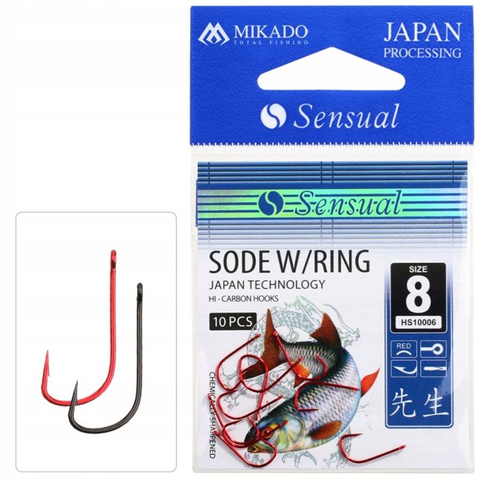 MIKADO haczyk sensual sode W/RING czerwony nr 8
