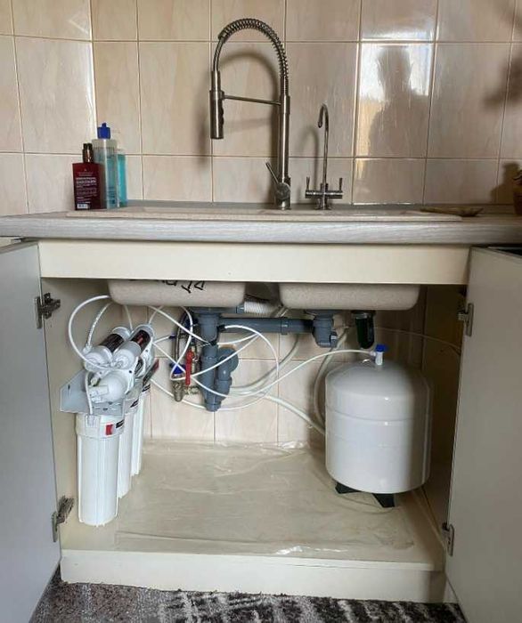 Фильтр для воды обратный осмос 5 ступеней очистки мембрана 75 галонов