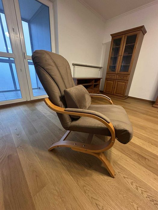 Fotel Finka, Fiński Krzyżak materiałowe podłokietniki, poduszka, 2 szt