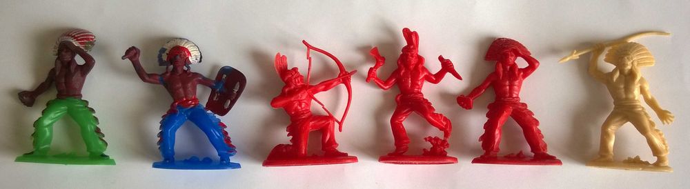 Figurki Żołnierzyki Indianie Kowboje West Germany