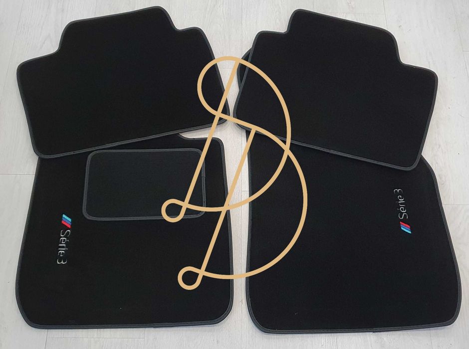 Tapetes auto Alcatifa, Veludo, Borracha e Bagageira com molde original