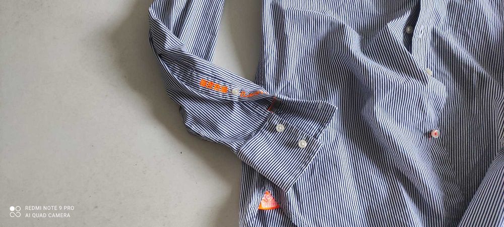SUPERDRY koszula Paseczki Premium Logowania taliowana Slim L/XL