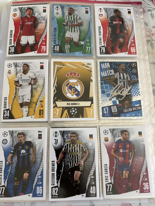 Match Attax Cartas em excelente estado