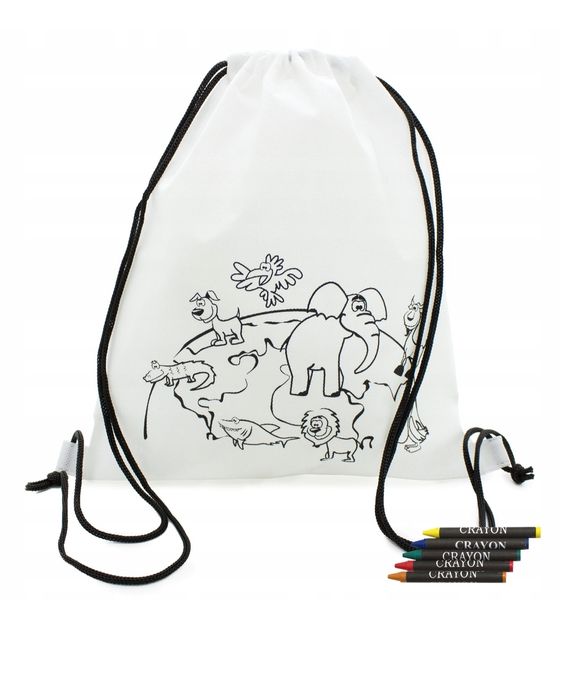 Plecak do kolorowania  Worek do malowania + 5 kredek
