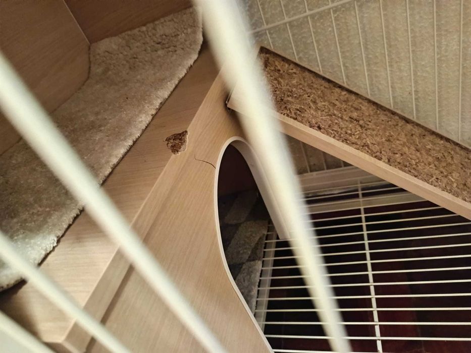 Coelheira de Madeira, Aço e PVC 78x52,5x76,5cm PAWHUT