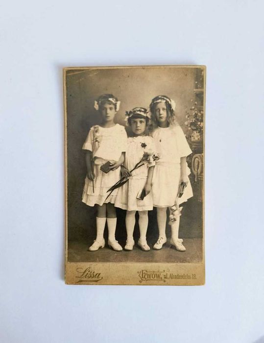 Oryginalna fotografia gabinetowa N. LISSA Lwów ul. Akademicka 18 ok.1920r.