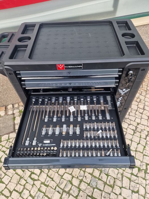 Carrinho de ferramentas7 gavetas 6 chaise + porta de lado