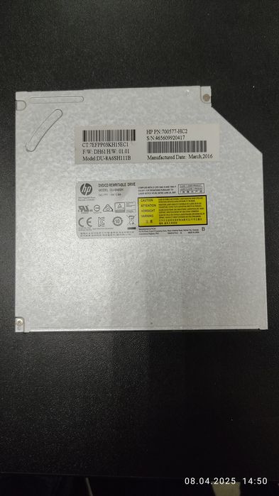 Model:DU-8A6SH111B bvb/cd rerwItable drive