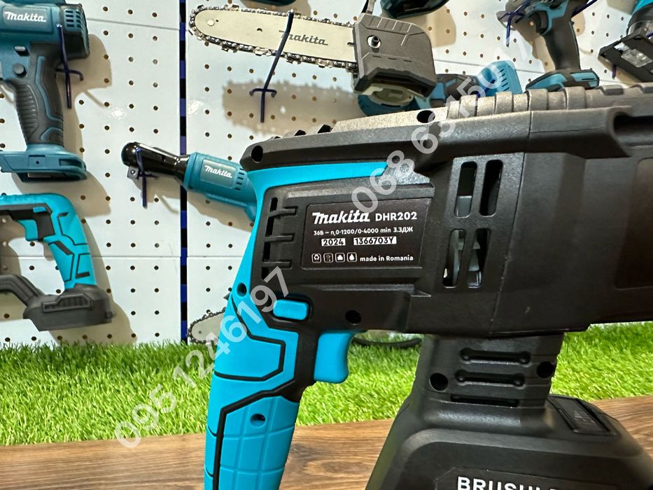 Аккумуляторный Перфоратор Makita DHR202BL 36V 8Ah Сила удара 3.3 Дж