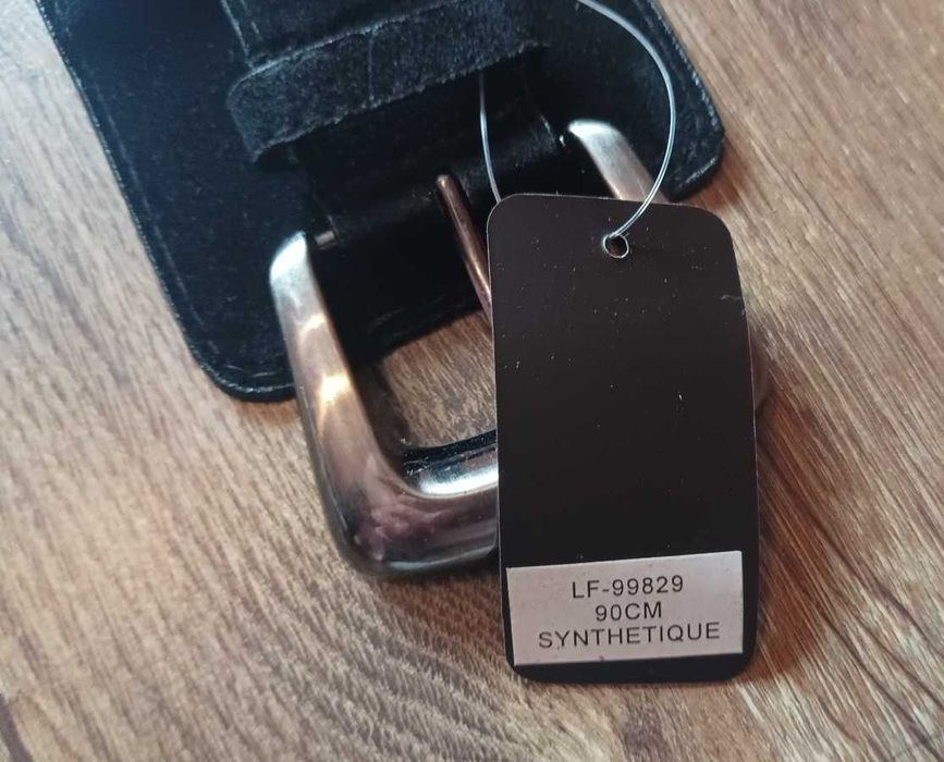 Szeroki czarny pasek damski fashion