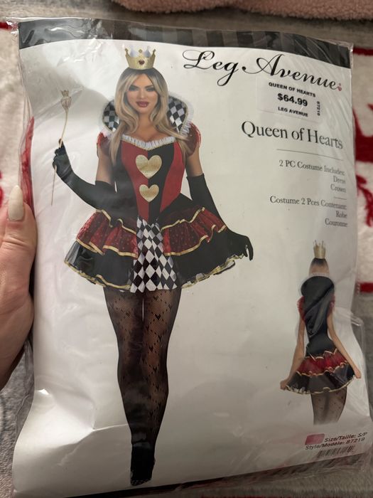 Halloween Strój Queen of Hearts plus korona S