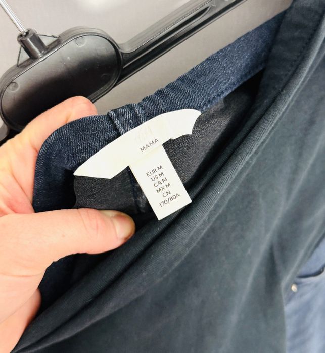 Ciemnogranatowe jeansy ciążowe M 38