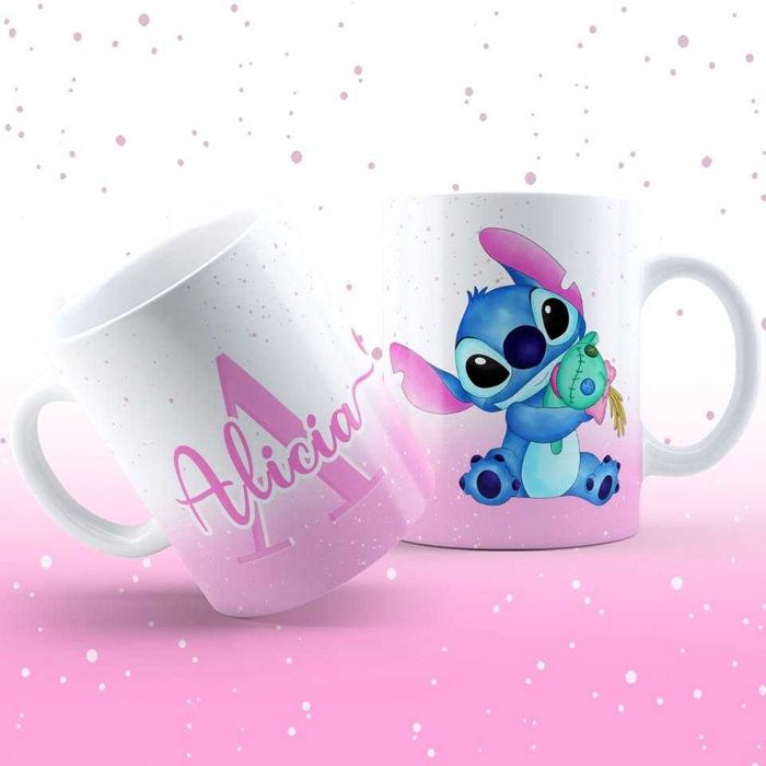 Canecas Personalizadas Stitcher, Cinderela, Wandinha, Minnie com Nome