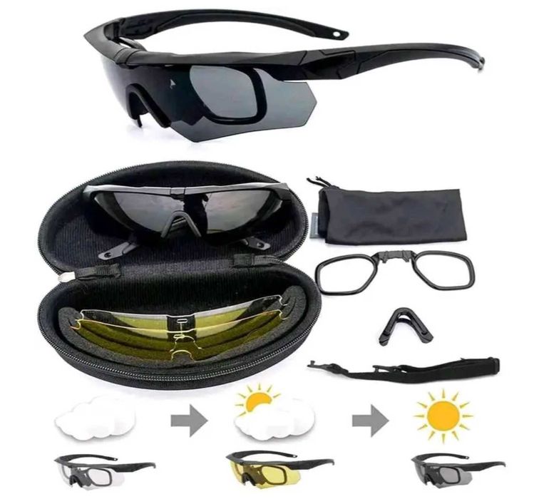 Тактичні окуляри захисні з лінзами тактичні окуляри балістичні очки