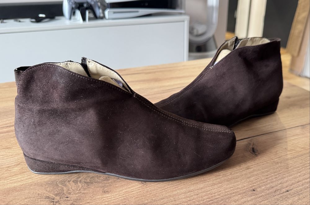 Skórzane brązowe botki Hassia rozmiar 5 - 38