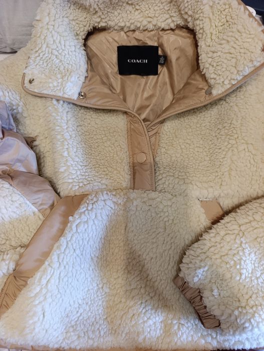 анорак Coach Sherpa Pull Over In Recycled Polyester тоді плюшева куртка хс