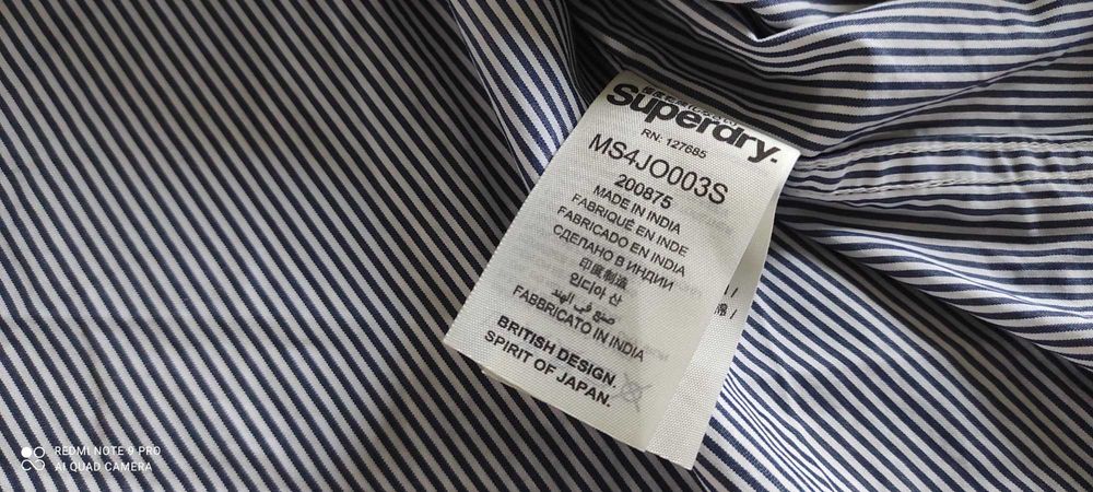 SUPERDRY koszula Paseczki Premium Logowania taliowana Slim L/XL