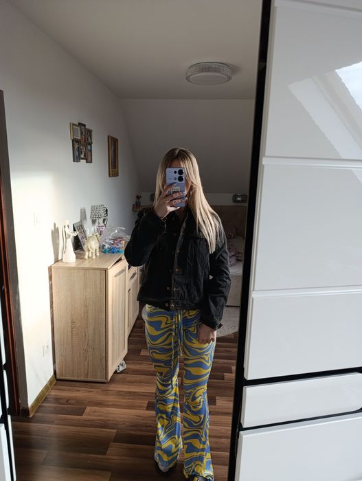Kurtka jeansowa katana z futerkiem m bawełna szara