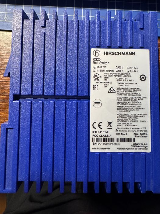 Switch przemysłowy Hirschmann RS20