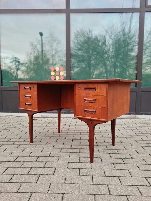 Biurko tekowe proj.Gunnar Nielsen Tibergaard,Dania lata 60,Mid century