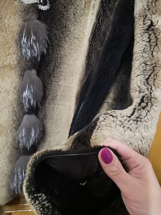 Натуральный  полушубок с мутона