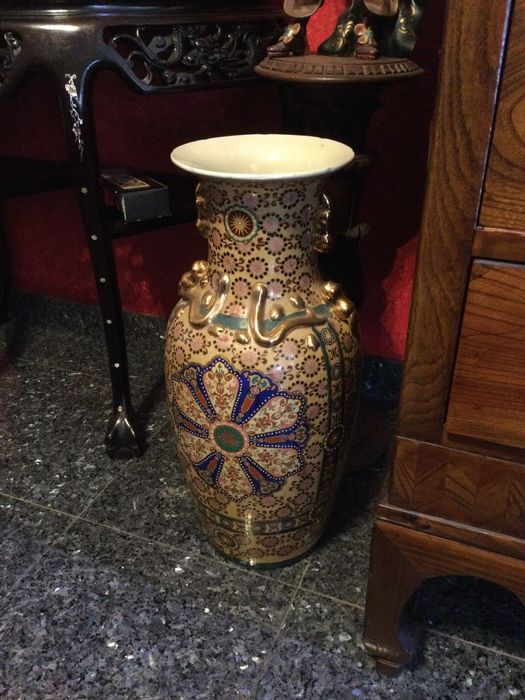 Grande Jarrão em porcelana chinesa 64 cm altura antigo