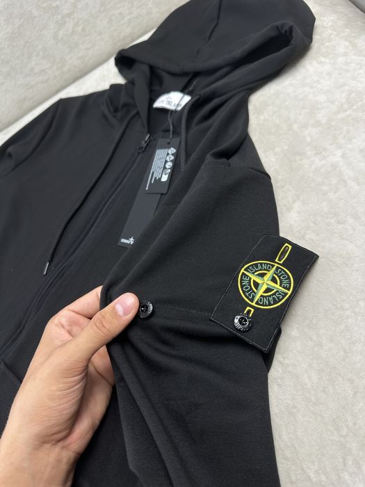 Чорне Зіп худі Stone Island | Аунтефік ОЛХ ДОСТАВКОЮ!