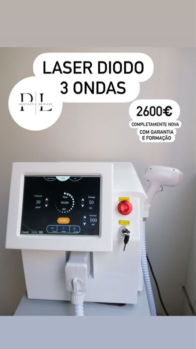 Máquina laser diodo 3 ondas - NOVA