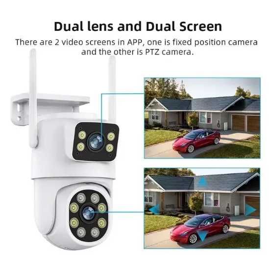 Вулична IP-камера Besder A9Q 8 МП 2 камери | PTZ 270°/90° | Wi-Fi/LAN/Bluetooth | IP66