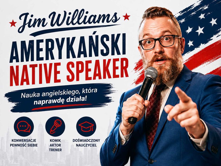 Korepetycje z angielskiego – amerykański native speaker i zawodowy komik