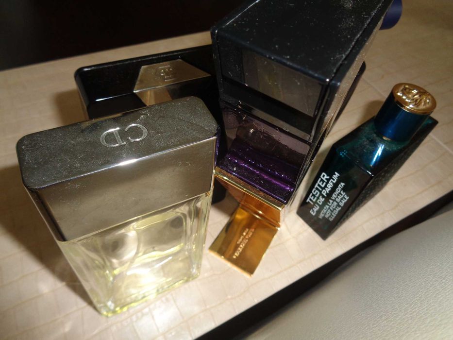 5x puste flakony butelki po oryginalnych perfumach Dior CD Versace
