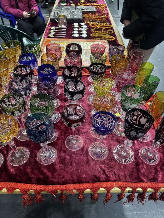 Хрусталь, цветной хрусталь. Бокалы . Вазы. Стопки. Графины