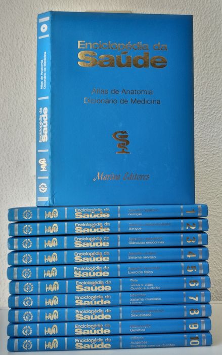 Enciclopédia da Saúde - 10 livros novos oferta estojo com cd