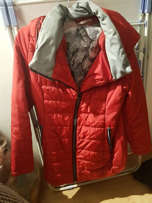 Plaszcz czerwony zimowy L