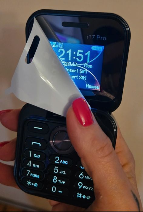 Nowy czarny telefon mini pro i17