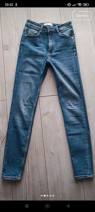 Jeansy Zara rozmiar XS wysoki stan
