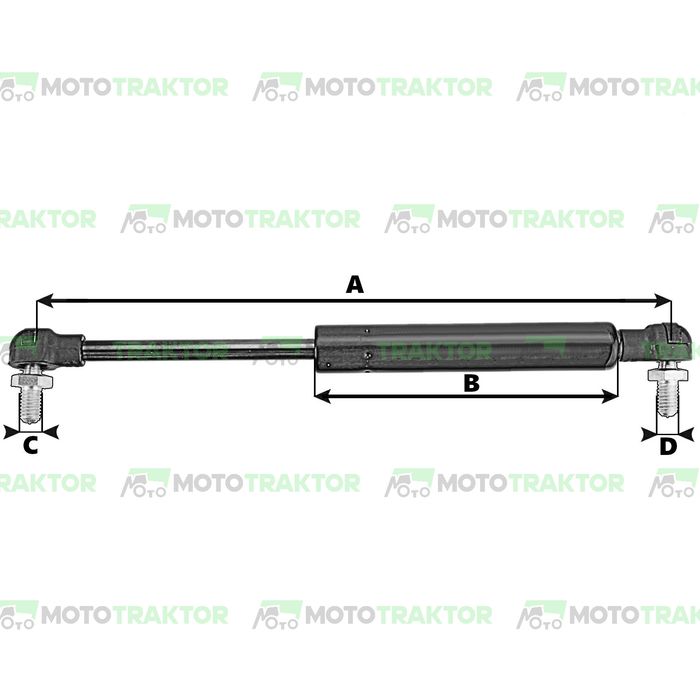 Siłownik Gazowy Tylnej szyby Massey Ferguson 3060,3070,3080,3090,3645