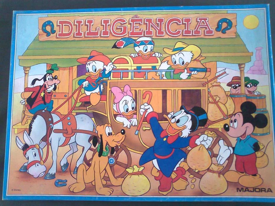 Jogo de tabuleiro vintage, DILIGÊNCIA - Majora - DISNEY - Anos 80