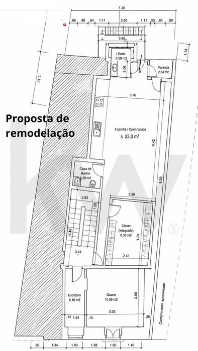 T1+2 com Charme Lisboeta e 75 m2 | Junto às Amoreiras, Lisboa