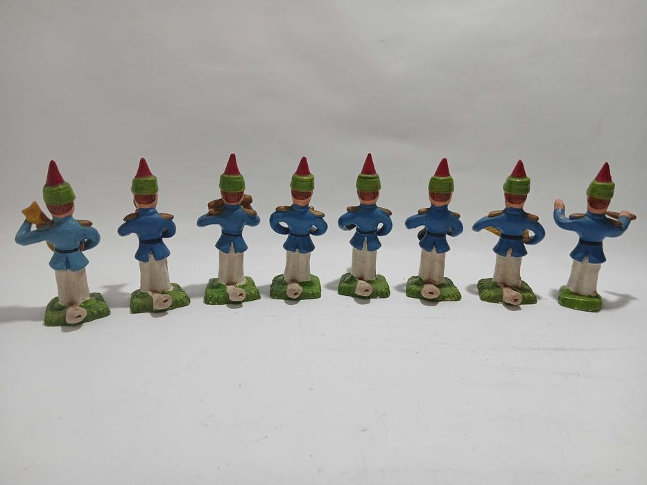 8 Bonecos figurados Barcelos - Apitos - Banda / Músicos - Originais