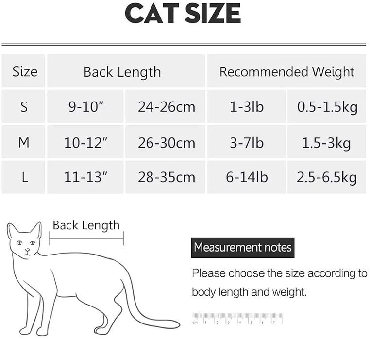 Kombinezon po sterylizacji Body pooperacyjne dla kota rozmiar M