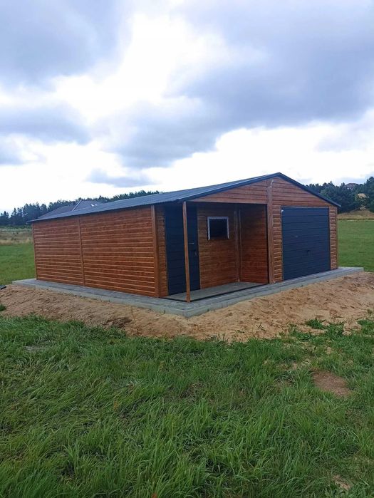 Garaz blaszany 7x8 Tanio Blaszaki Solidne Garaże blaszane Raty Wiaty