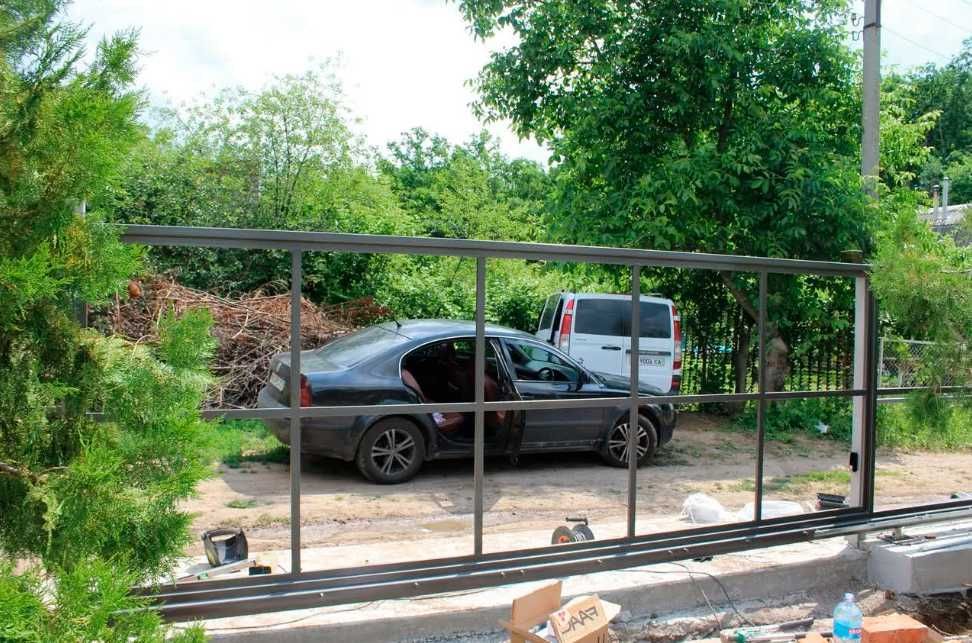 Каркас відкатних воріт PW5, Ламелі горизонт в комплекті, Доставка