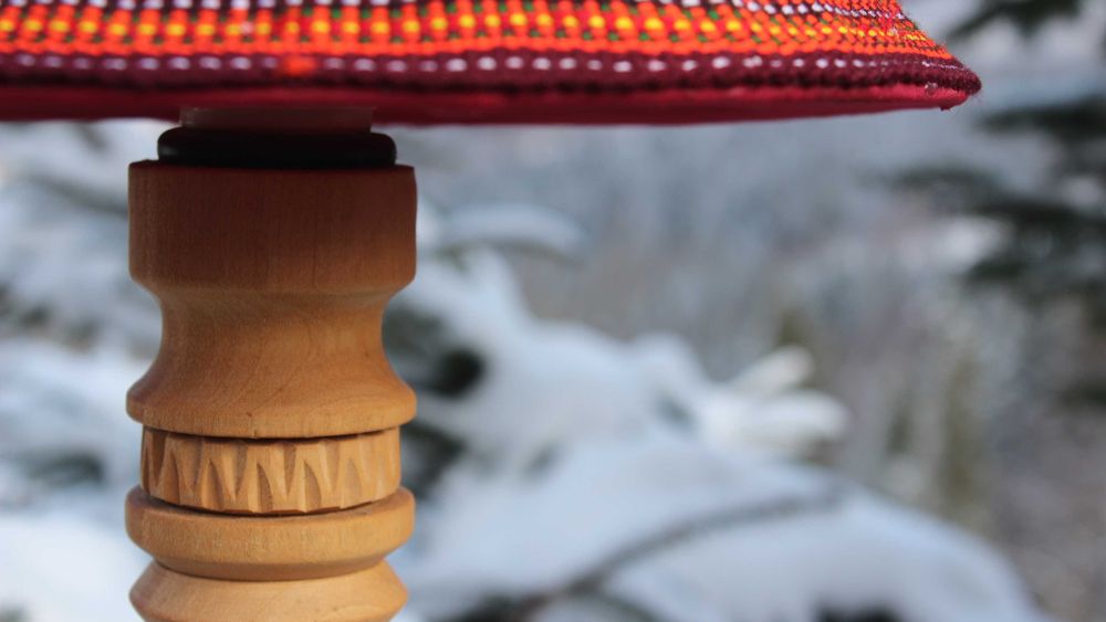 Настільна лампа / Торшер із натурального дерева